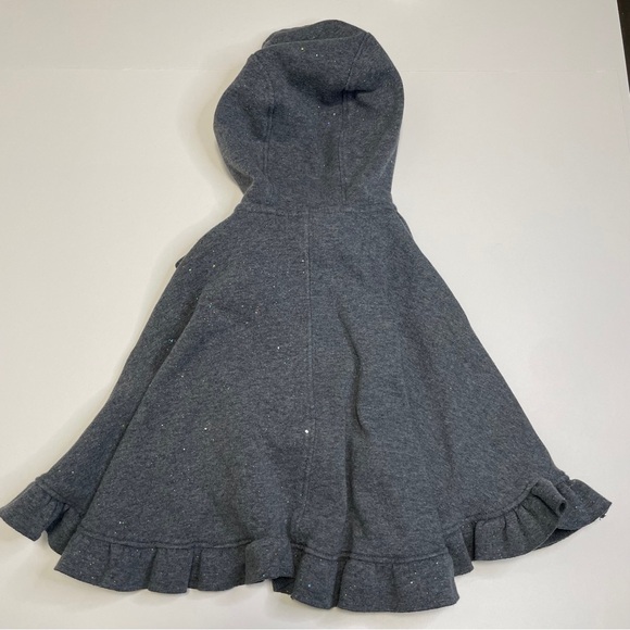 Max Studio Baby Girl Sparkly Hooded Ruffle Poncho Cape Sweater 24M - Picture 7 of 10